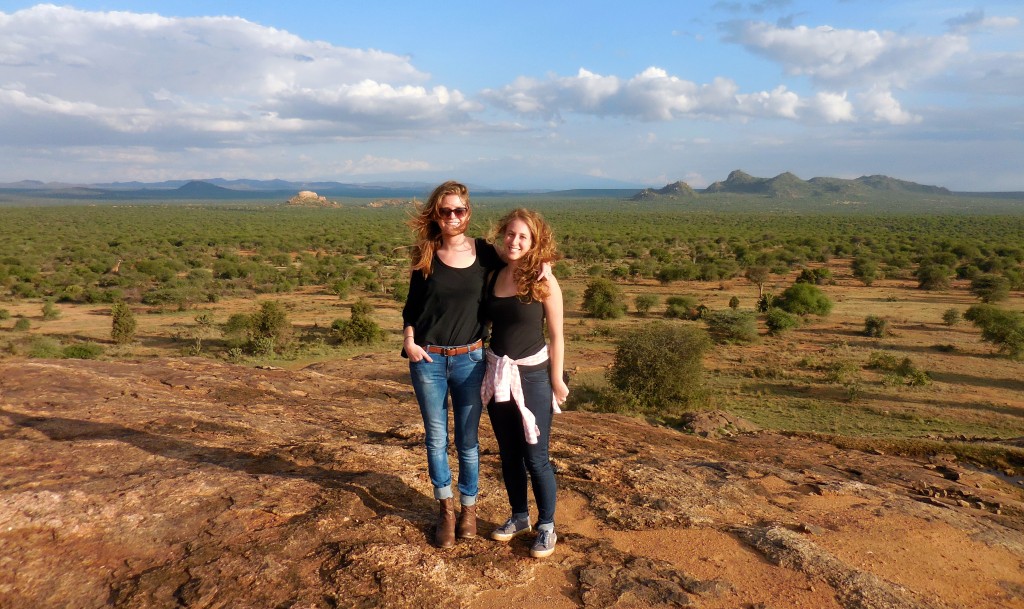 Eva (right) and a friend in Kenya