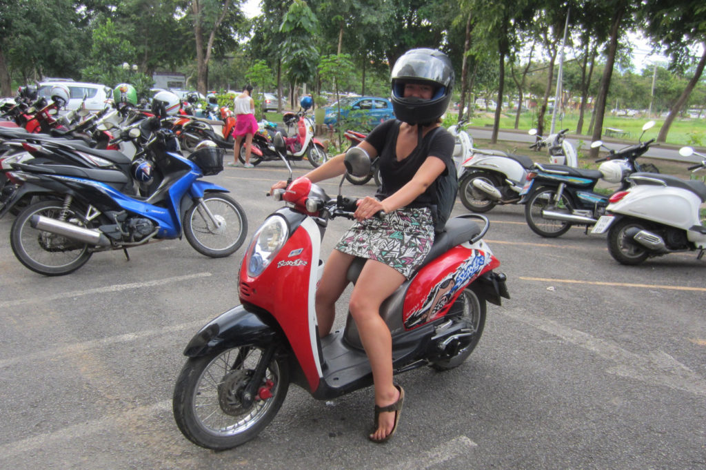 Luce Scholarship Riding a Moto in Thailand