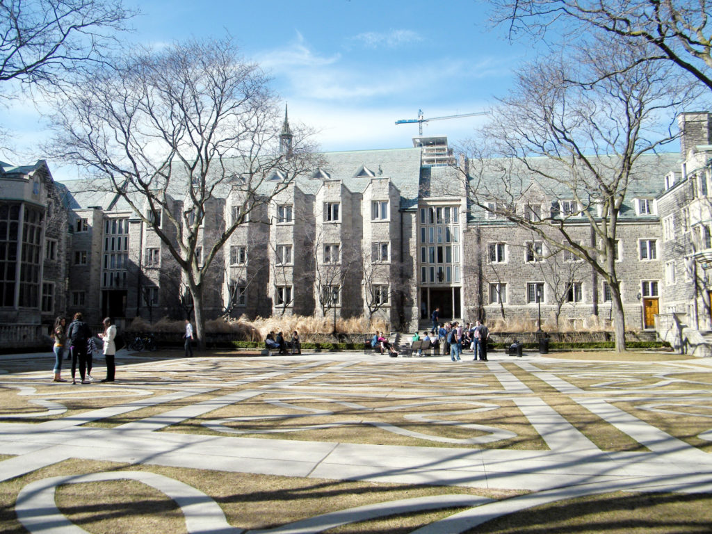 Courtyard of Trinity College at University of Toronto