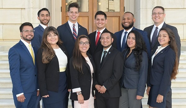 Dustin Chavez pictured with his cohort of CHCI Public Policy Fellows