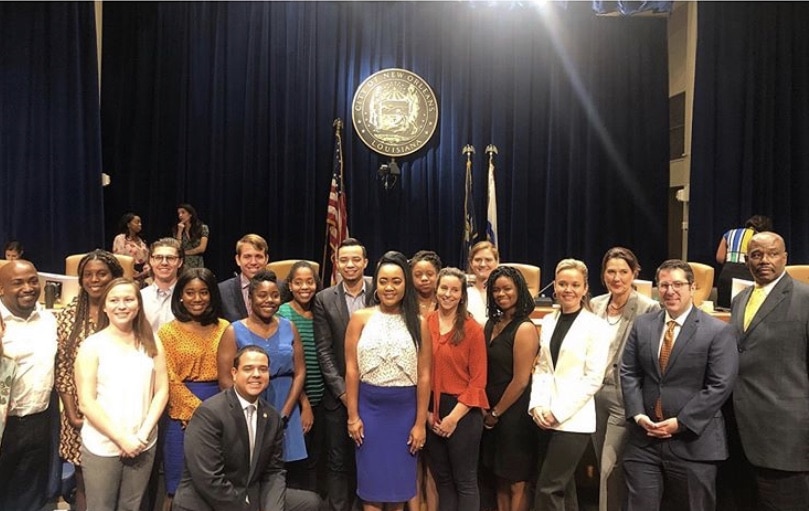 Greg Lawson, 2019 Urban Leaders Fellow (far left)