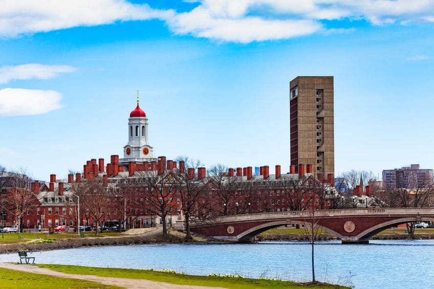 A view of Boston University from across the Charles River in Boston Massachussets