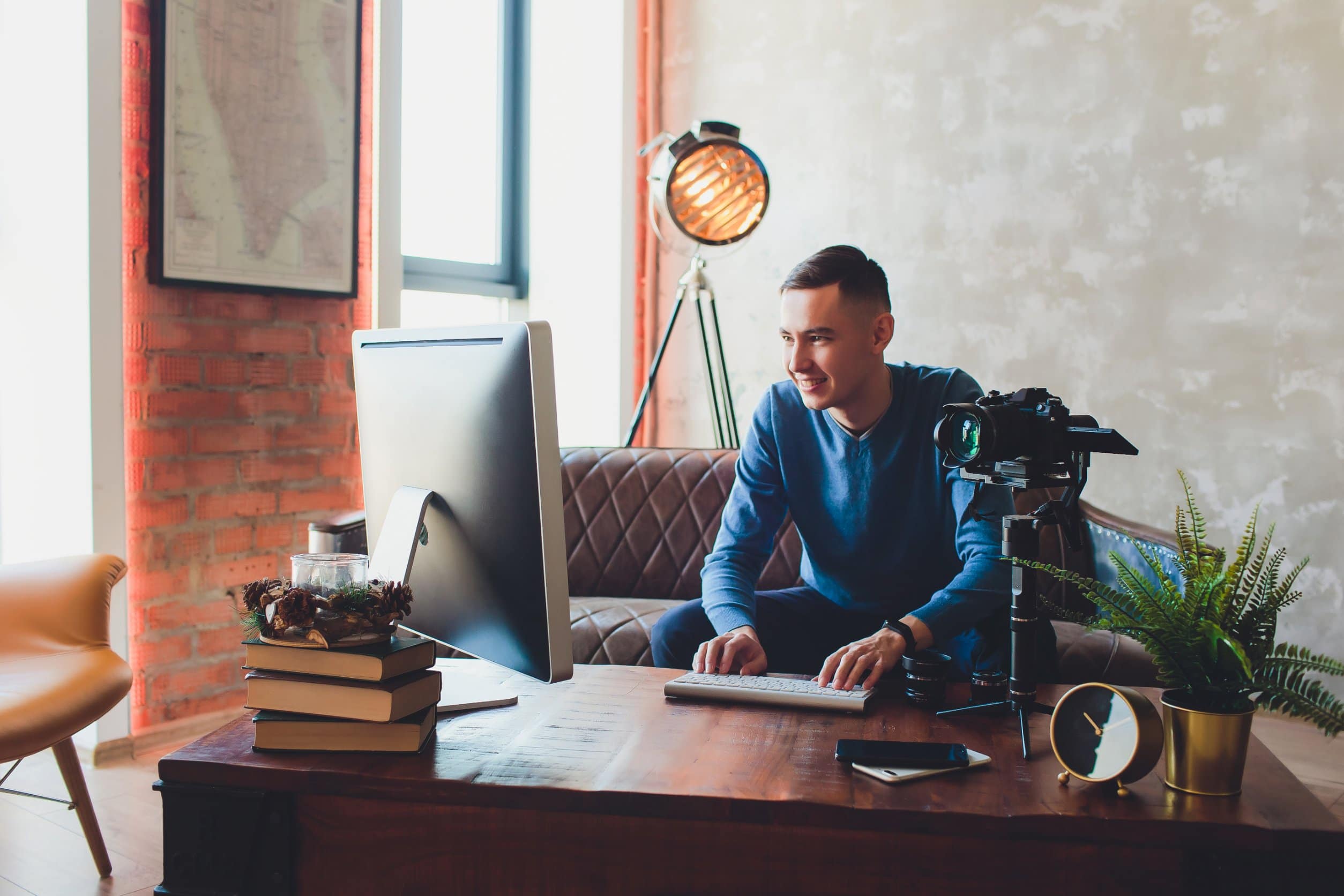 A young professional with a camera applying to film school.