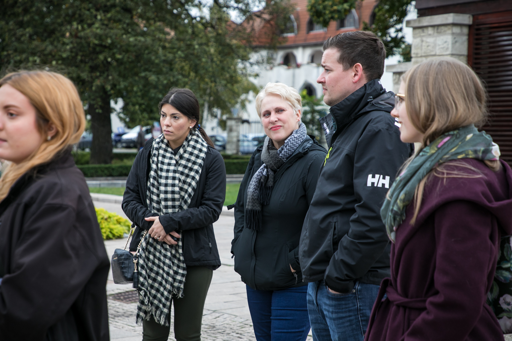 Kelli Buzzard, Budapest Fellow, receiving a tour of Hungary's areas of cultural importance with her cohort.
