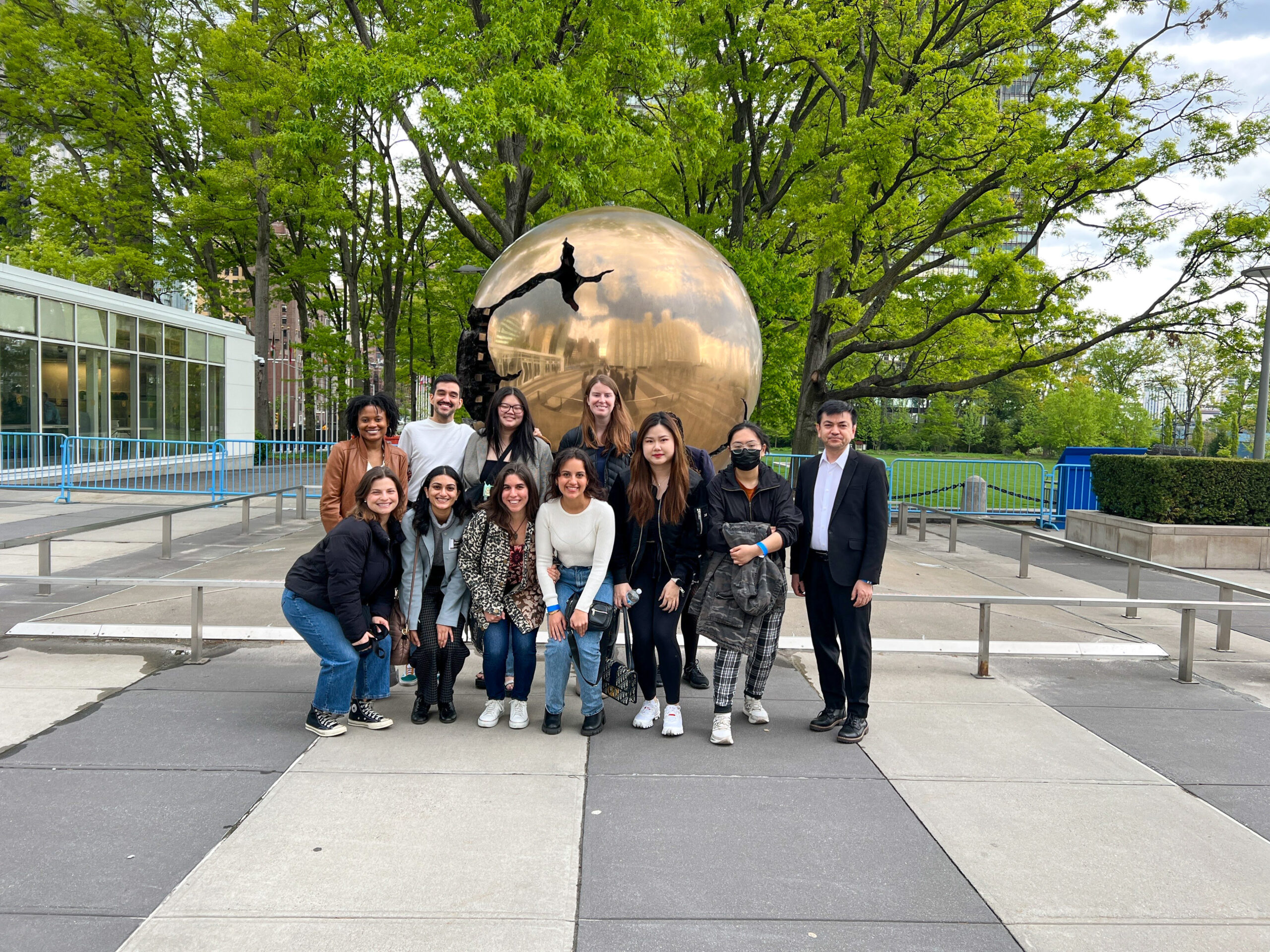 Nisha Shankar, who is earning a fully funded master's degree as an employee of New York University (NYU) and is one of the only a full-time NYU employees in her Master's program, enjoys a class trip to the United Nations Headquarters in New York, New York.