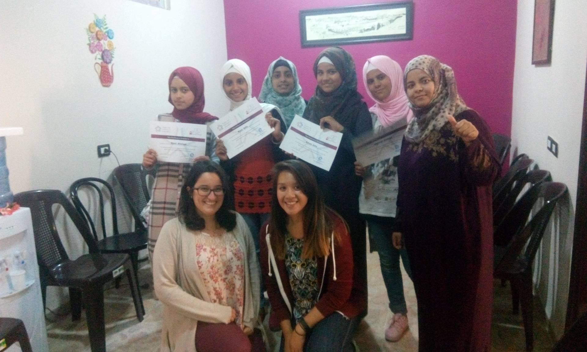 The Hopes for Women in Education community center where Nina Angeles conducted her Fulbright research and facilitated English language and professional development workshops for women and mothers in Jerash 'Gaza' camp during her Fulbright fellowship.