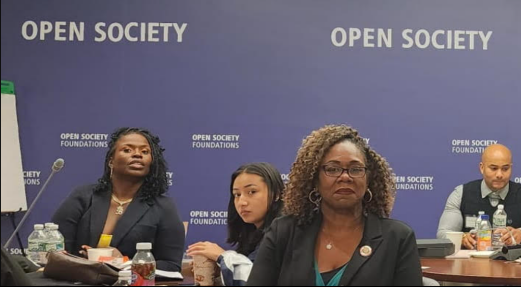 Multi Fellowship winner Betty Washington at an event hosted by Open Society Foundation for Soros Justice Fellows. In addition to her social justice work here she won the JustLeadership USA and WOJO Fellowships.